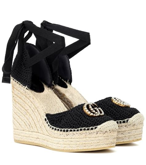 gucci crochet double g espadrilles|Gucci espadrilles for sale.